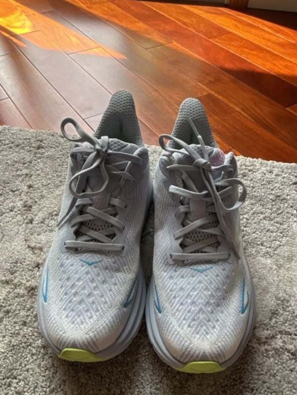 HOKA Women's Clifton 9 Running Shoes - Gull/Sea Ice Size 9.5